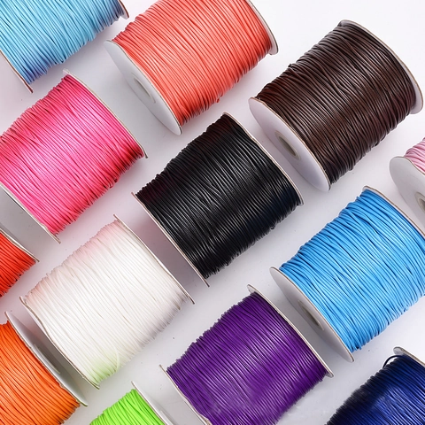 Cordon Ciré Coloré Fil Tressé Pour La Fabrication De Bijoux Bracelet Collier Bricolage Fil De Loisirs Imperméable