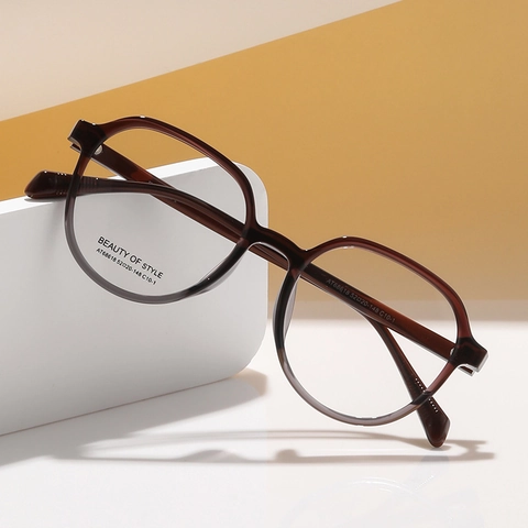 Men Square Large Frame Optical Glasses TR90 Retro Style Eyeglasses Frames Prescription Ready Lightweight Durable