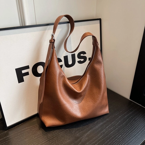 Borsa A Tracolla Retrò Da Donna In Pelle PU Grande Capacità Stile Hobo Con Tracolla Regolabile Per Pendolarismo Quotidiano
