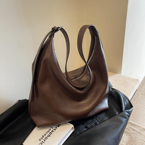 Borsa A Tracolla Retrò Da Donna In Pelle PU Grande Capacità Stile Hobo Con Tracolla Regolabile Per Pendolarismo Quotidiano