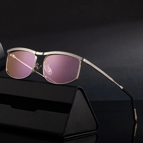 Men Square Sunglasses Metal Frame TAC Lens UV400 Protection Double Bridge Driving Outdoor Fashion Shades Eyewear