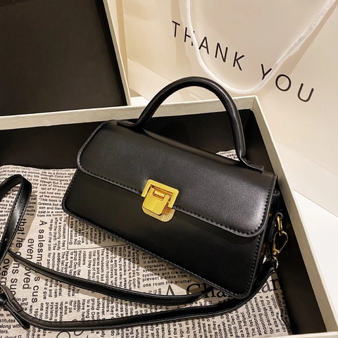 Vintage Women Crossbody Bag PU Leather Top Handle Small Square Envelope Handbag Adjustable Strap Casual Office Lady Bag