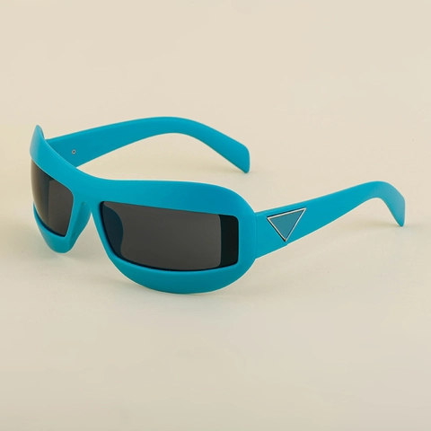 Occhiali da Sole Avvolgenti Y2K Con Decorazione Triangolare per Uomo Donna Sport Protezione UV400 Occhiali alla Moda