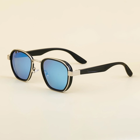 Vintage Polarized Sunglasses For Men Retro Square Frame TAC Lens UV400 Protection HD Vision Metal Alloy PC Eyewear