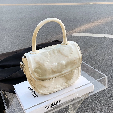 Borsa Sella Donna In Pelle PU Con Rilievo A Cuore Borsa A Mano Moda Spalla Tracolla Per Ragazze Elegante