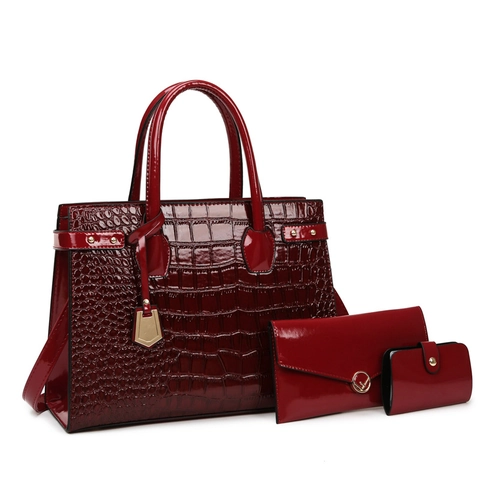 Borsa A Mano In Pelle PU Goffrata Coccodrillo Pochette Portafoglio Donna Business Retro Lucida Borsa A Tracolla Elegante
