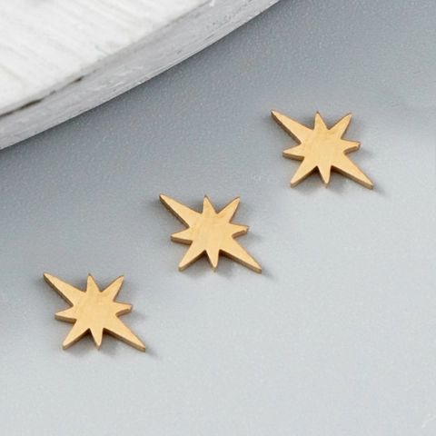 Pendentifs En Acier Inoxydable Plaqué Or Géométrique Étoile Soleil Cœur Charmes Pour Création Bijoux DIY Accessoires Faits Main