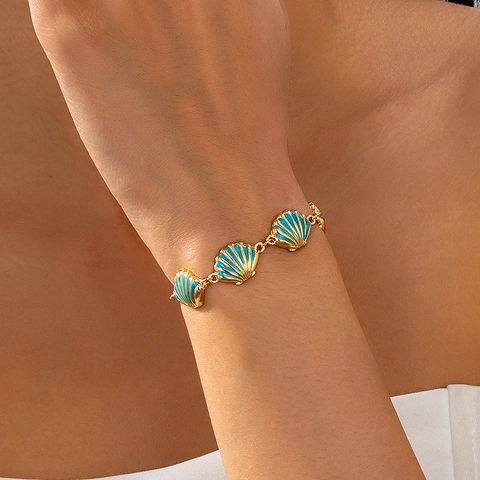 Muschel Emaille Legierung Armband Ozean Stil Verstellbar Sommer Strand Urlaub Schmuck Für Damen
