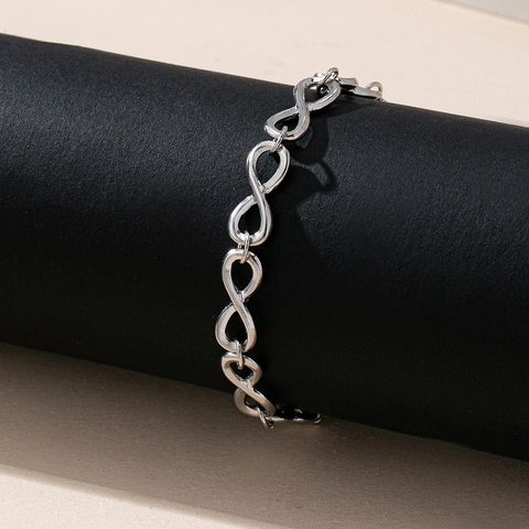 Infinity Symbol Legierung Armband Minimalistisch Geometrisch Mobius Ring Schmuck Für Frauen Elegant Mode Alltag Verstellbar Geschenk