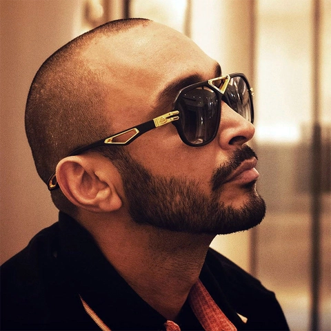 Gafas De Sol Aviador Retro Steampunk Montura Grande Puente Metálico Triangular Hueco UV400 Moda Para Hombre Y Mujer