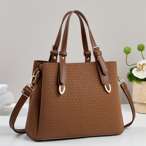 Borsa A Mano Da Donna In Pelle PU Borsa Tote Strutturata Con Trama Intrecciata A V E Tracolla Rimovibile Plus Piccola Pochette