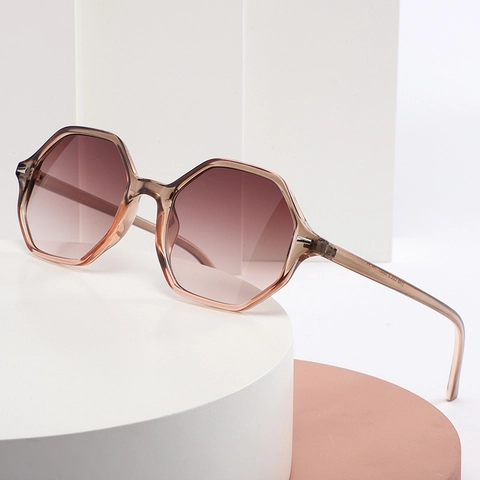 Gafas De Sol Octogonales Geométricas Montura PC Protección UV400 Retro Moda Sombra Al Aire Libre Viaje Mujeres Hombres