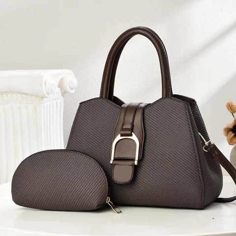 Bolso Tote Elegante De Cuero PU Y Bolsa Textura Tejida Gran Capacidad Color Sólido Bolso De Hombro Para Mujer Estilo Diario