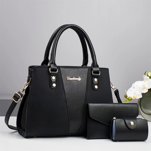 Elegant Women Handbag Clutch And Coin Purse PU Leather Textured Splicing Large Capacity Fashion
