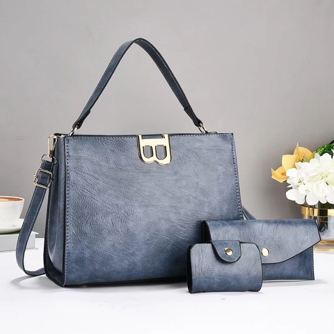 Sac À Main Fourre-Tout En Cuir PU Pour Femmes Avec Portefeuille Enveloppe Et Porte-Cartes Texture Vintage Grande Capacité Chic