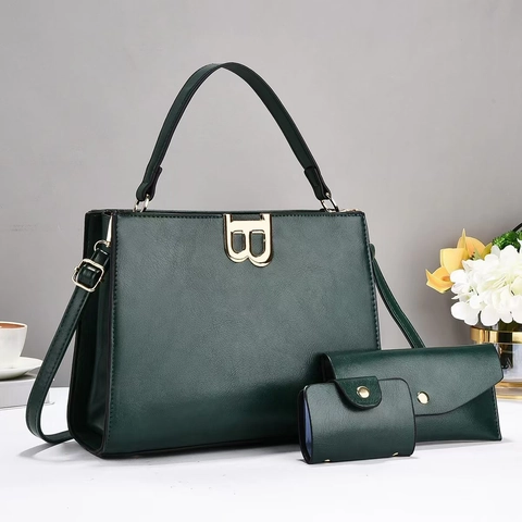 Sac À Main Fourre-Tout En Cuir PU Pour Femmes Avec Portefeuille Enveloppe Et Porte-Cartes Texture Vintage Grande Capacité Chic