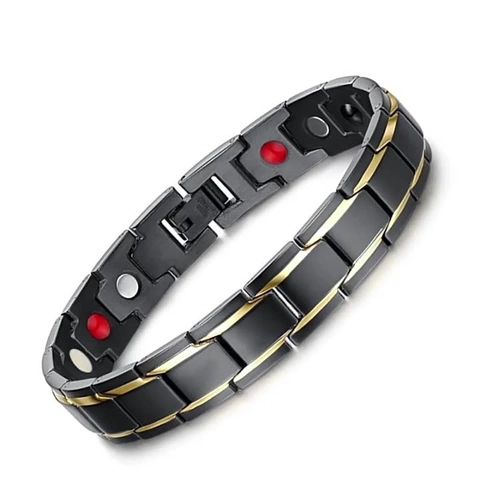 Bracciale Per Terapia Magnetica Lega Di Acciaio Inossidabile Salute Energia Per Uomo Donna Gioielli Moda