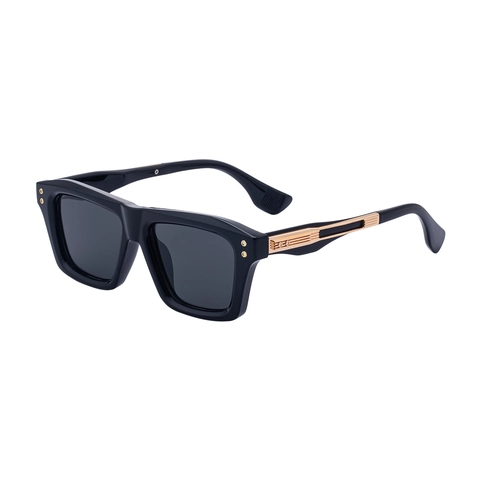 Modern Men Square Frame Sunglasses UV400 PC Lens Metal Stripe Decoration Fashion Sun Glasses Outdoor Driving Eyewear Unisex