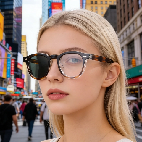 Photochromic Sunglasses UV400 Protection Polycarbonate Square Round Vintage Eyewear For Outdoor Travel Fashion Women Men
