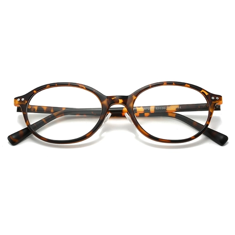 Montures De Lunettes Optiques Ovales Rétro TR90 Verres Anti Lumière Bleue Pour Hommes Femmes Style Japonais Vintage
