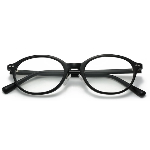 Montures De Lunettes Optiques Ovales Rétro TR90 Verres Anti Lumière Bleue Pour Hommes Femmes Style Japonais Vintage