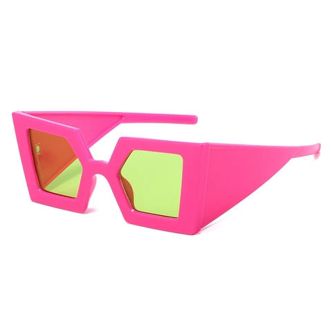 Occhiali Da Sole Geometrici Oversize Montatura PC Protezione UV400 Retro Futuristico Punk Per Donna Uomo
