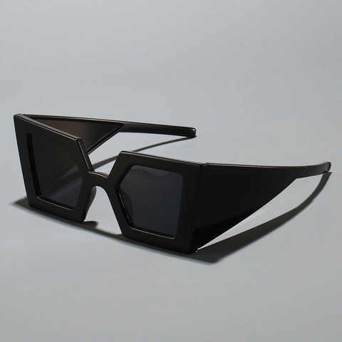 Occhiali Da Sole Geometrici Oversize Montatura PC Protezione UV400 Retro Futuristico Punk Per Donna Uomo