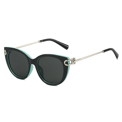Occhiali Da Sole Gatto Alla Moda Protezione UV400 Montatura In PC Cerniera A Catena In Metallo Stile Ins Vintage Per Uomo E Donna