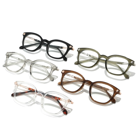 Montature Per Occhiali Ottici Rotondi Retro TR90 Ultra Leggeri Anti Luce Blu Occhiali Giapponesi Alla Moda Per Donna Uomo