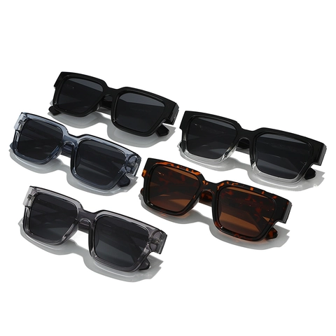 Square Polarized Sunglasses Retro Fashion Large Frame PC Metal Temple UV400 Protection Outdoor Travel Men Women