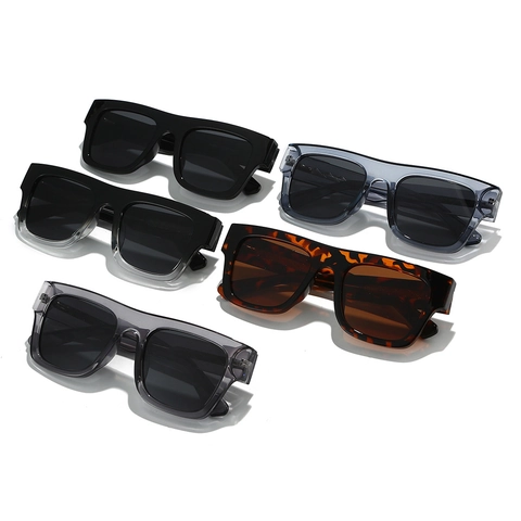 Oversized Square Polarized Sunglasses Retro Fashion UV400 Protection Plastic Frame Metal Core Eyewear For Men Women