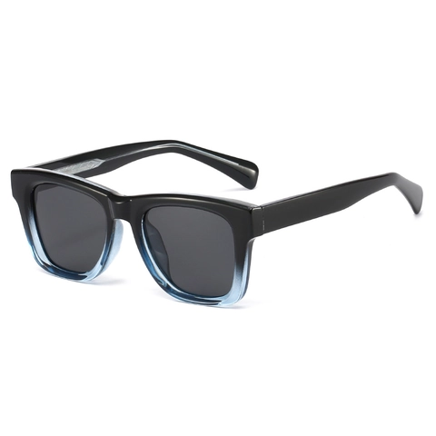 Square Polarized Sunglasses Retro Fashion Rectangular PC Metal Frame UV400 Protection Spring Hinges Unisex