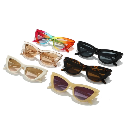 Gafas De Sol Ojo De Gato Para Mujeres Vintage Marco Pequeño Material PC Protección UV Gafas De Moda Trendy