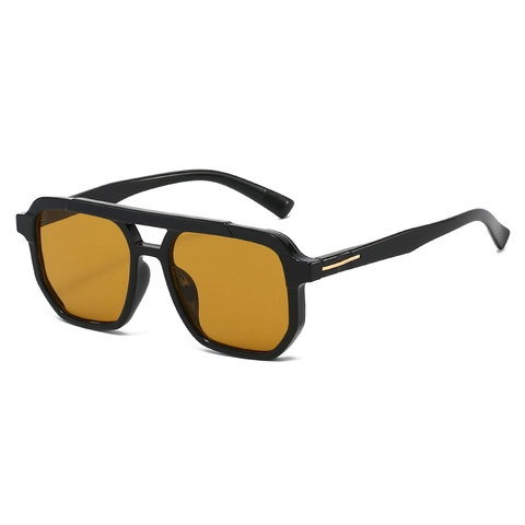 Fashion Double Bridge Aviator Sunglasses PC Gradient Lens UV400 Protection Retro Oversized Eyewear Men Women