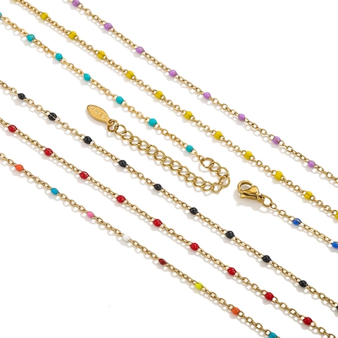 Elegantes Armband Aus Vergoldeter Legierung Mit Blumenanhängern Und Bunten Emaille Perlen Verstellbare Kette Schmuck