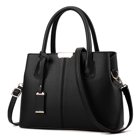Damen PU Leder Handtaschen Große Kapazität Lychee Muster Top Griff Tote Bag Crossbody Business Pendeln