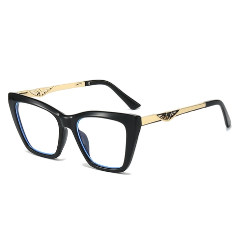 Montatura Per Occhiali Ottici Cat Eye Da Donna Protezione Luce Blu PC Metallo Grandi Occhiali Retrò Per Computer