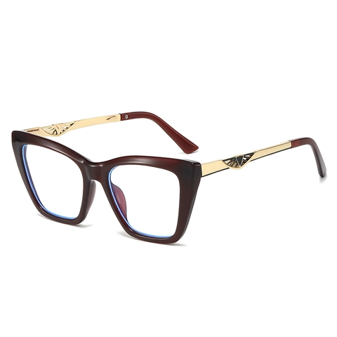 Montatura Per Occhiali Ottici Cat Eye Da Donna Protezione Luce Blu PC Metallo Grandi Occhiali Retrò Per Computer
