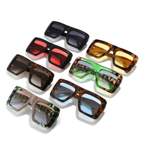 Occhiali Da Sole Quadrati Oversize Protezione UV400 Montura PC Moda All Aperto Retro Per Donne