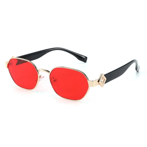 Retro Hexagon Sunglasses For Women Men Metal Frame UV400 Protection Gradient Lens Trendy Outdoor Driving Eyewear