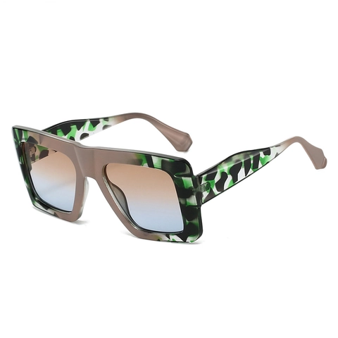 Retro Oversized Square Sunglasses Vintage PC Frame UV400 Protection Fashion Sunshade Eyewear For Men And Women