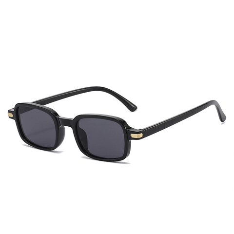 Gafas De Sol Cuadradas Retro Moda Montura Rectangular Vintage Material PC Decoración Metálica Elegante