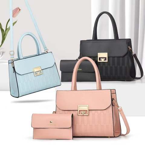 Women Handbags PU Leather Snakeskin Patchwork Top Handle Crossbody Shoulder Bag And Wallet Fashion Elegant Trendy