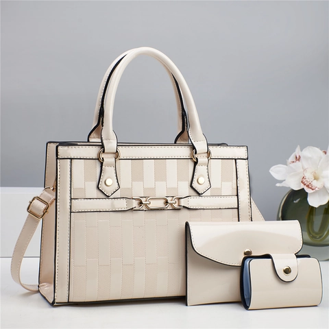 Bolso De Mano De Charol Cartera De Mano Y Portatarjetas Patrón De Tablero De Ajedrez Relieve Bolso De Hombro Mujer