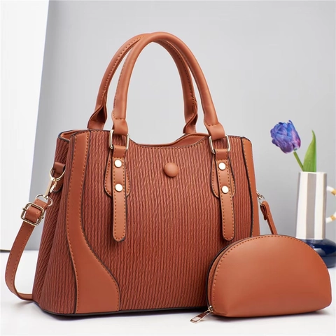 Dames Handtassen PU Leer Grote Capaciteit Draagtas Schouder Crossbody Tas En Etui Mode Kantoor Reizen