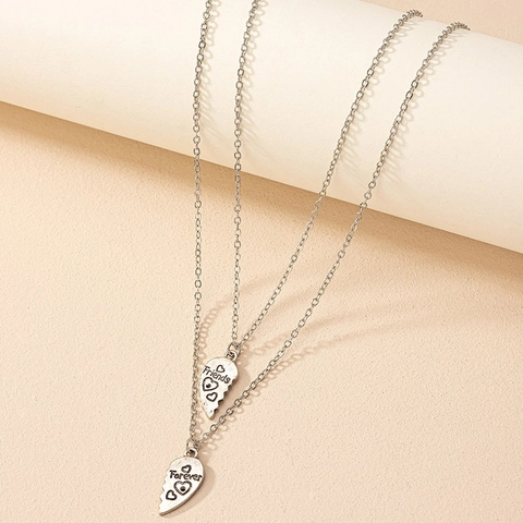 Collana Con Ciondolo A Cuore Puzzle Friends Forever Lega Lettera Gioielli Per Donna Regalo Minimalista