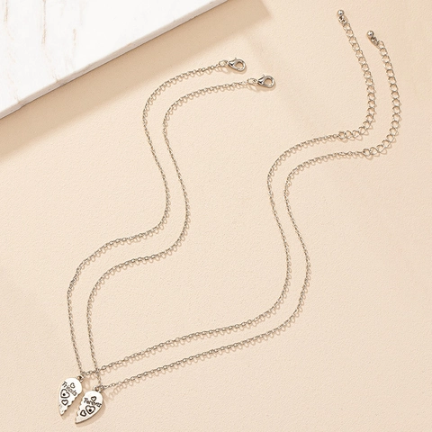 Collana Con Ciondolo A Cuore Puzzle Friends Forever Lega Lettera Gioielli Per Donna Regalo Minimalista