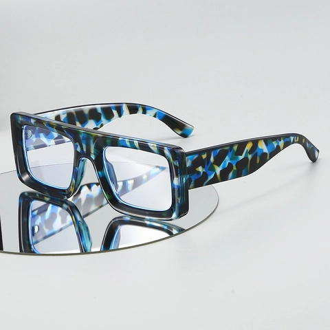 Montatura Per Occhiali Quadrata Retrò Anti Luce Blu Materiale PC Moda Unisex Lenti Trasparenti Comode
