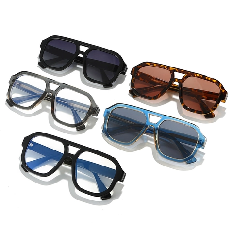 Gafas De Sol Aviador Polarizadas TAC UV400 Protección Doble Puente Montura Grande Retro Moda Unisex Conducir Exterior