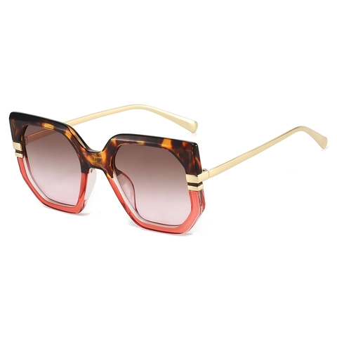 Occhiali Da Sole Quadrati Oversize Vintage Fashion Montura In PC Metallo Protezione UV Retro Unisex